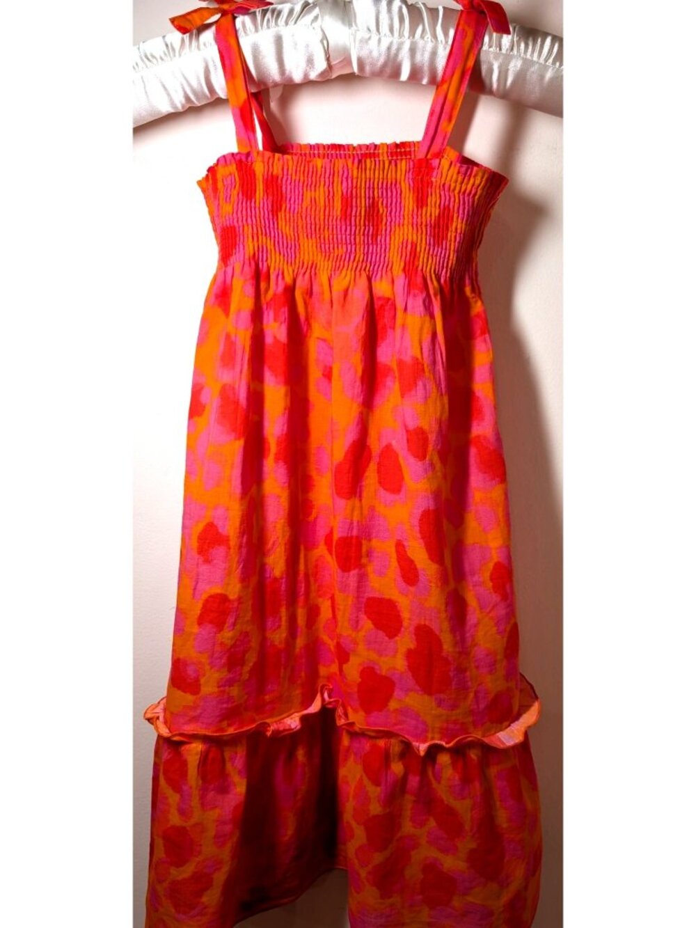 Vilebrequin Girls Organic Cotton Voile Dress, New Leopard Gloss, 8 Years